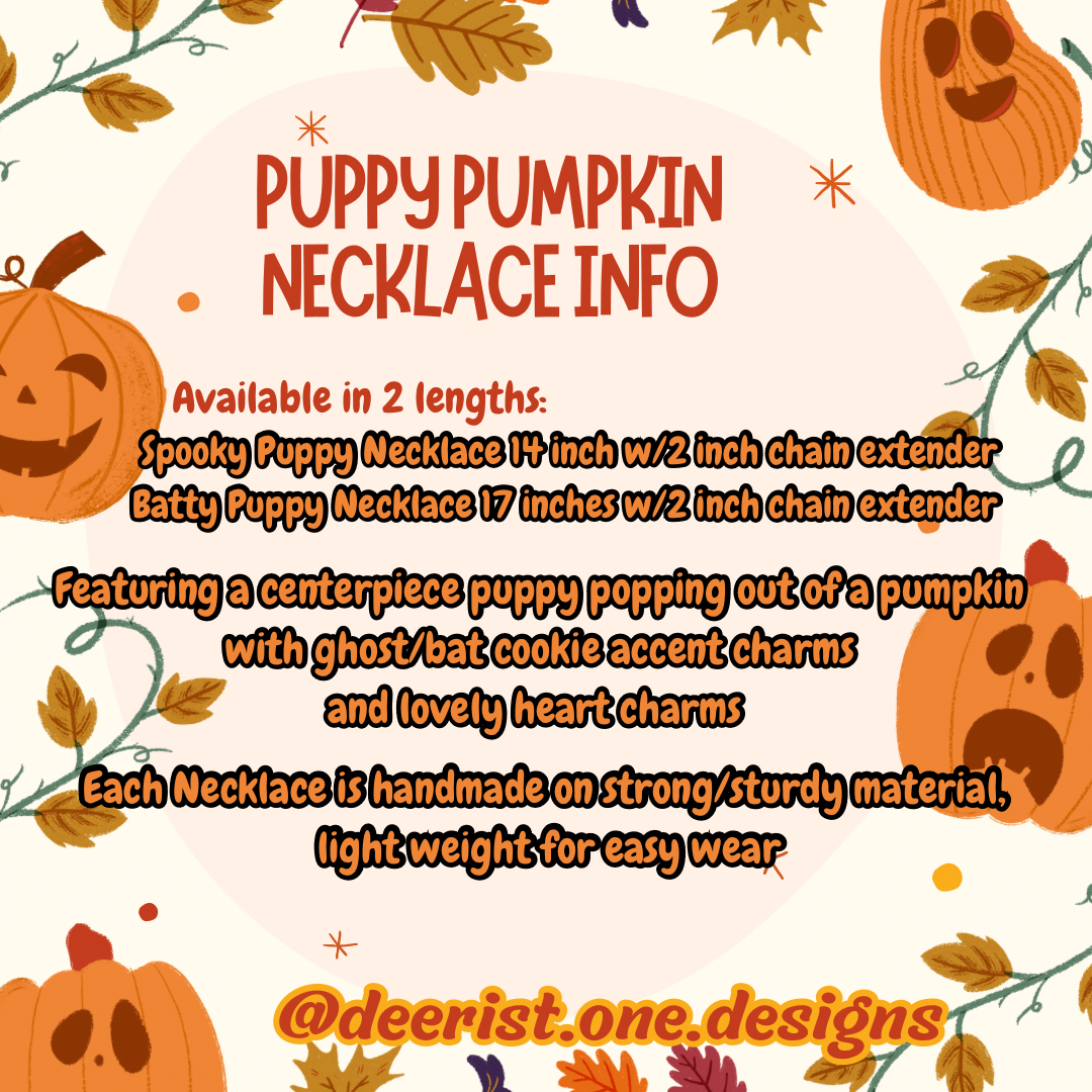 Puppy Pumpkin Necklace