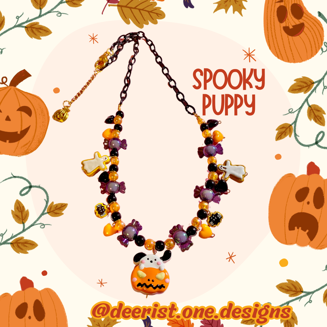 Puppy Pumpkin Necklace