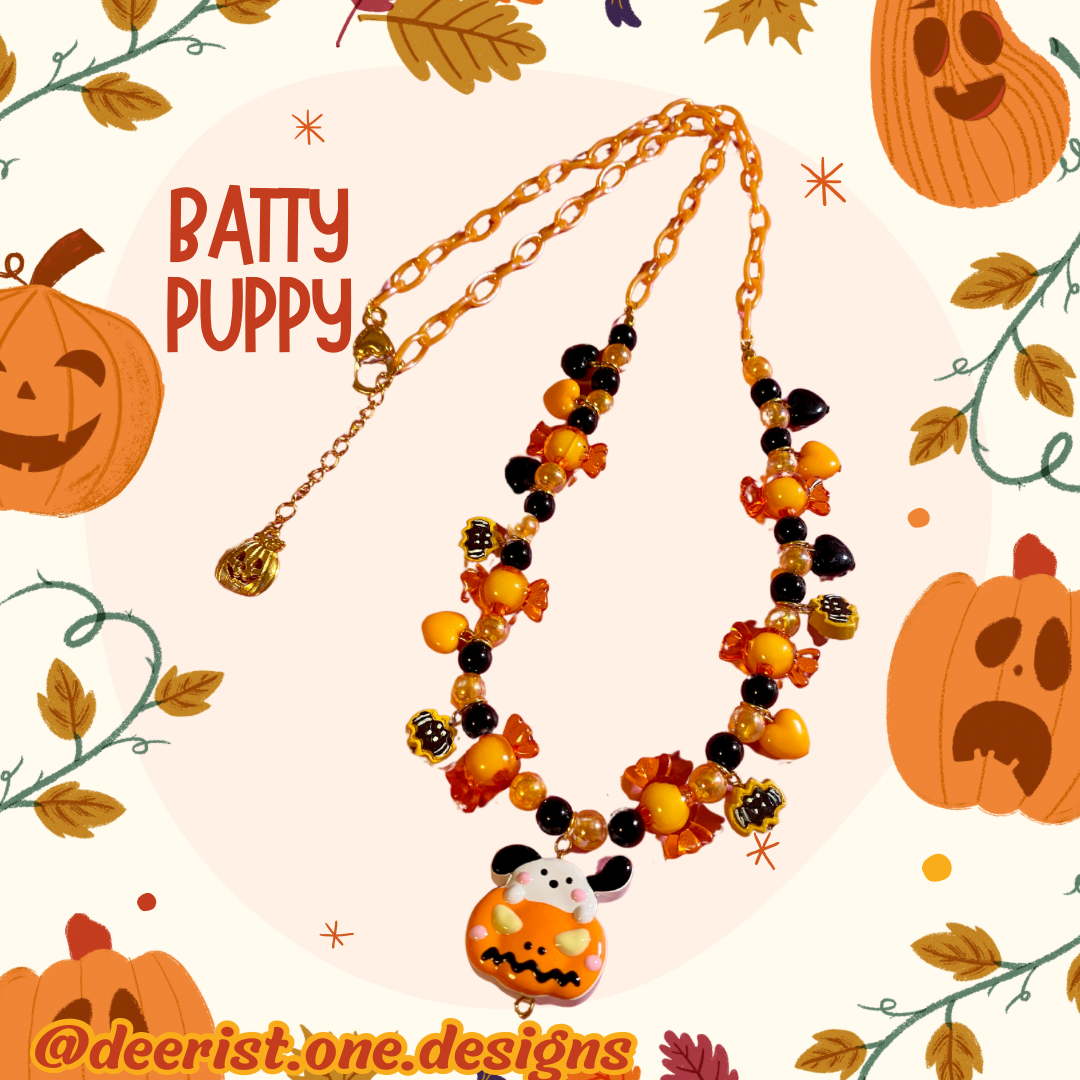 Puppy Pumpkin Necklace