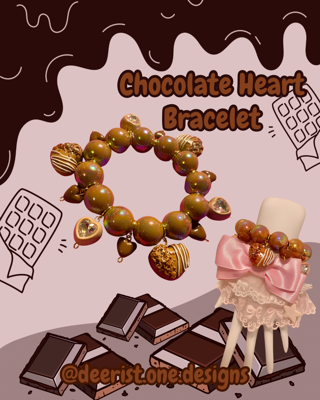 Chocolate Heart Bracelet