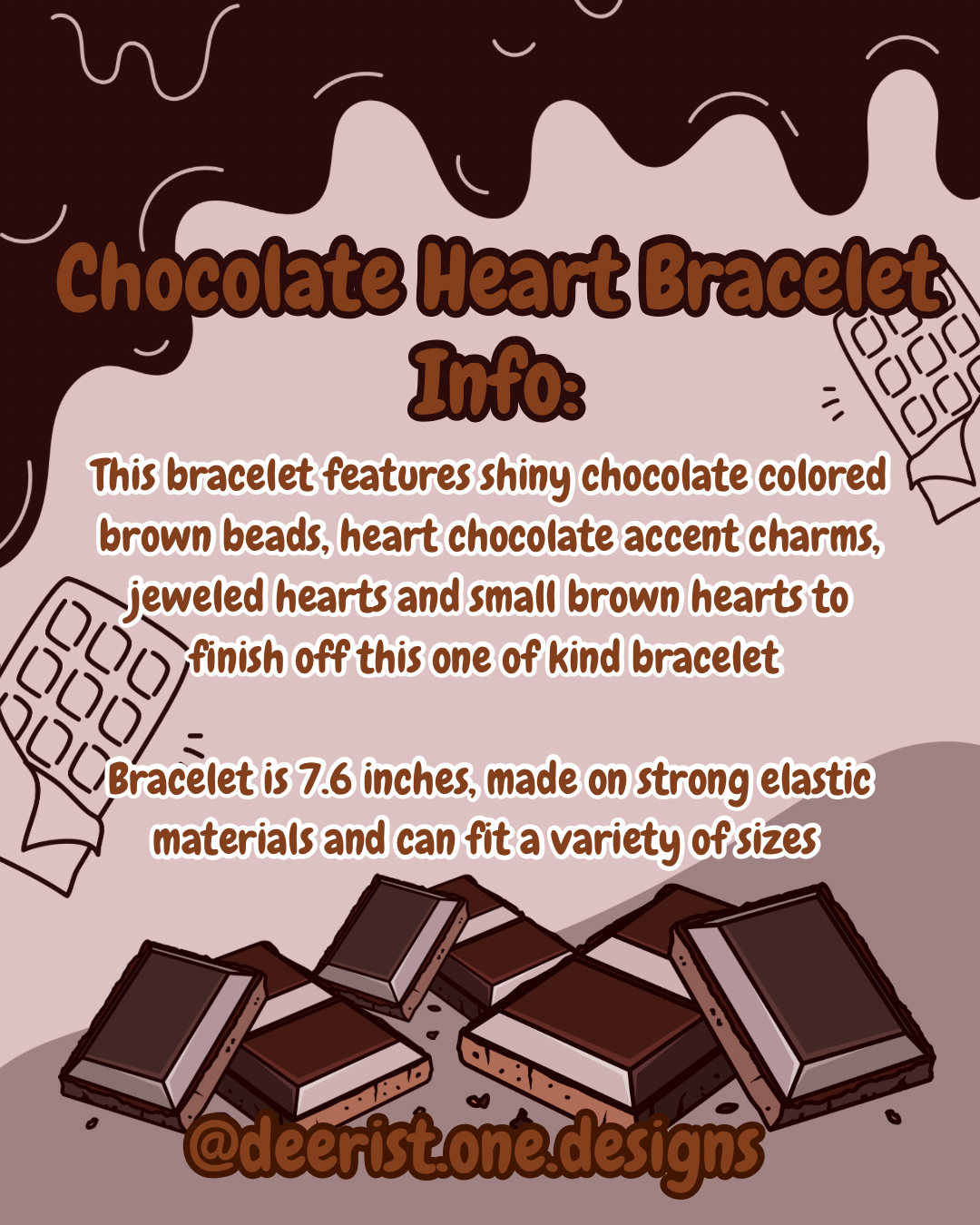 Chocolate Heart Bracelet