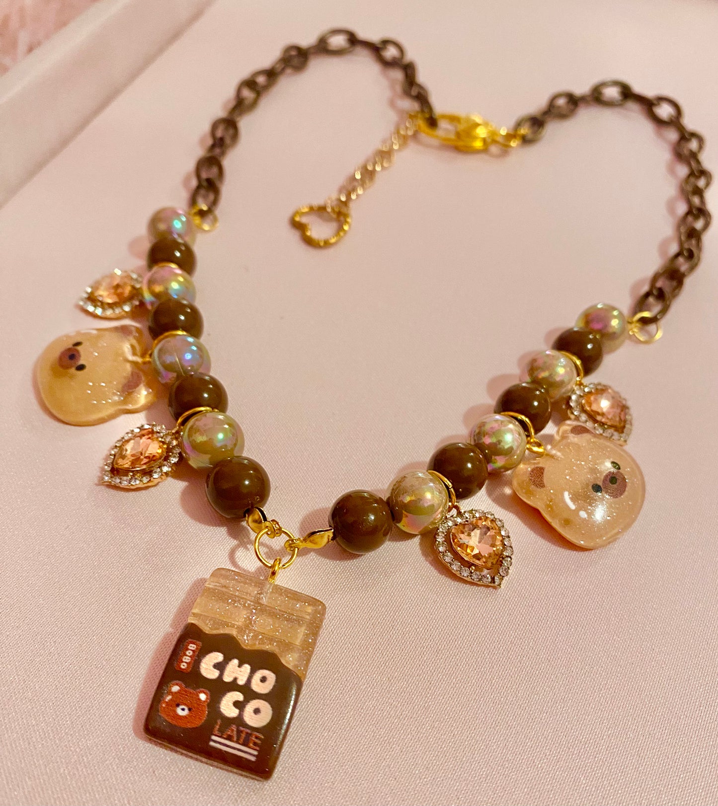 Beary Chocolate Necklace